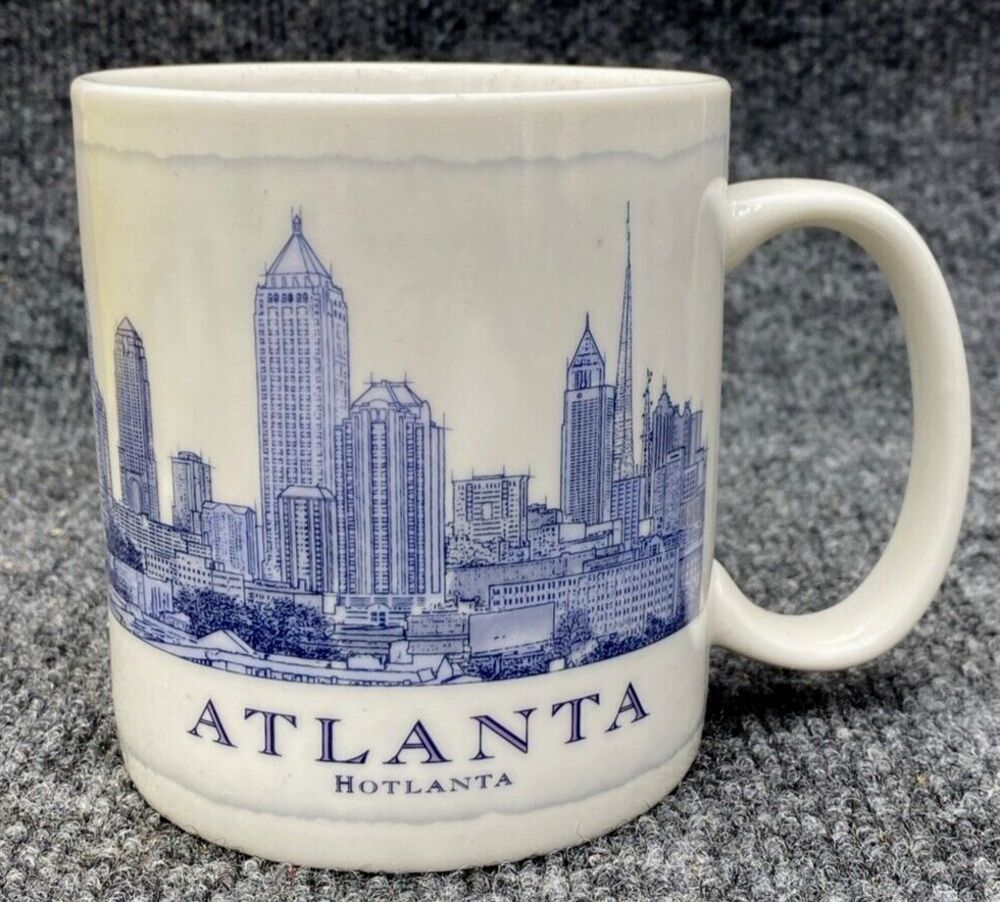Starbucks Atlanta Mug 2007 City Profile Series Hotlanta Coffee Cup 18 oz Blue